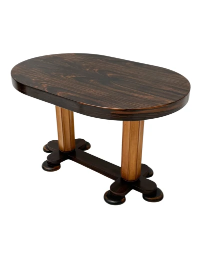 Art Deco Oval Center Table by Gebroeders Reens, 1930s